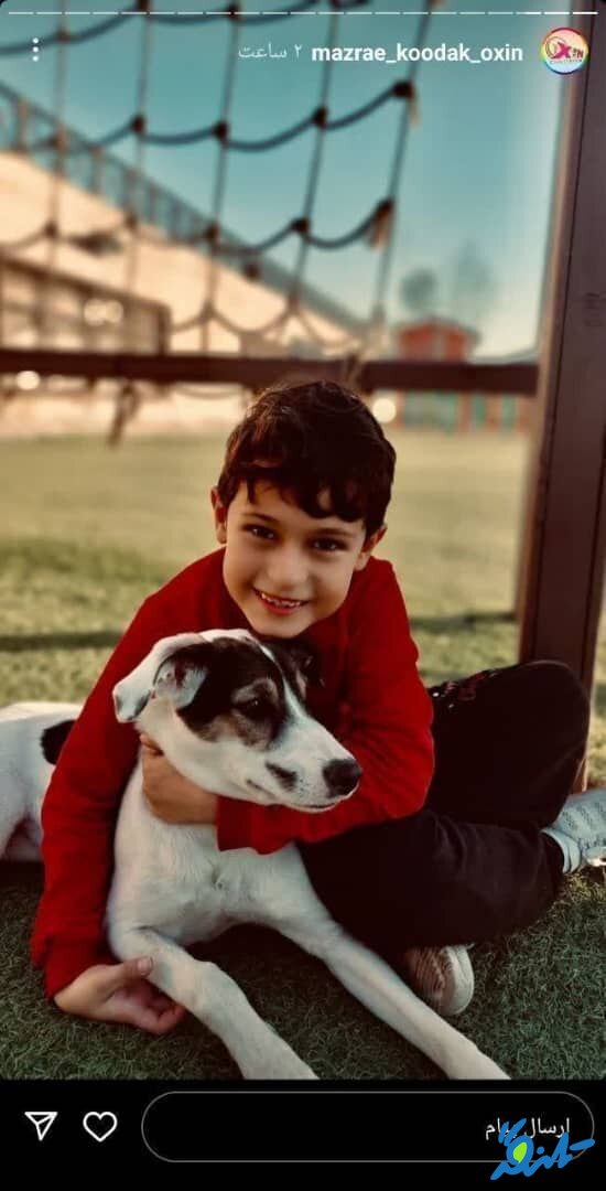 عکس یک پسر با سگ