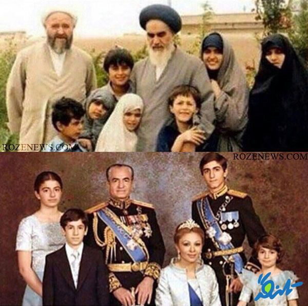 مقایشه خانواده امام با شاه
