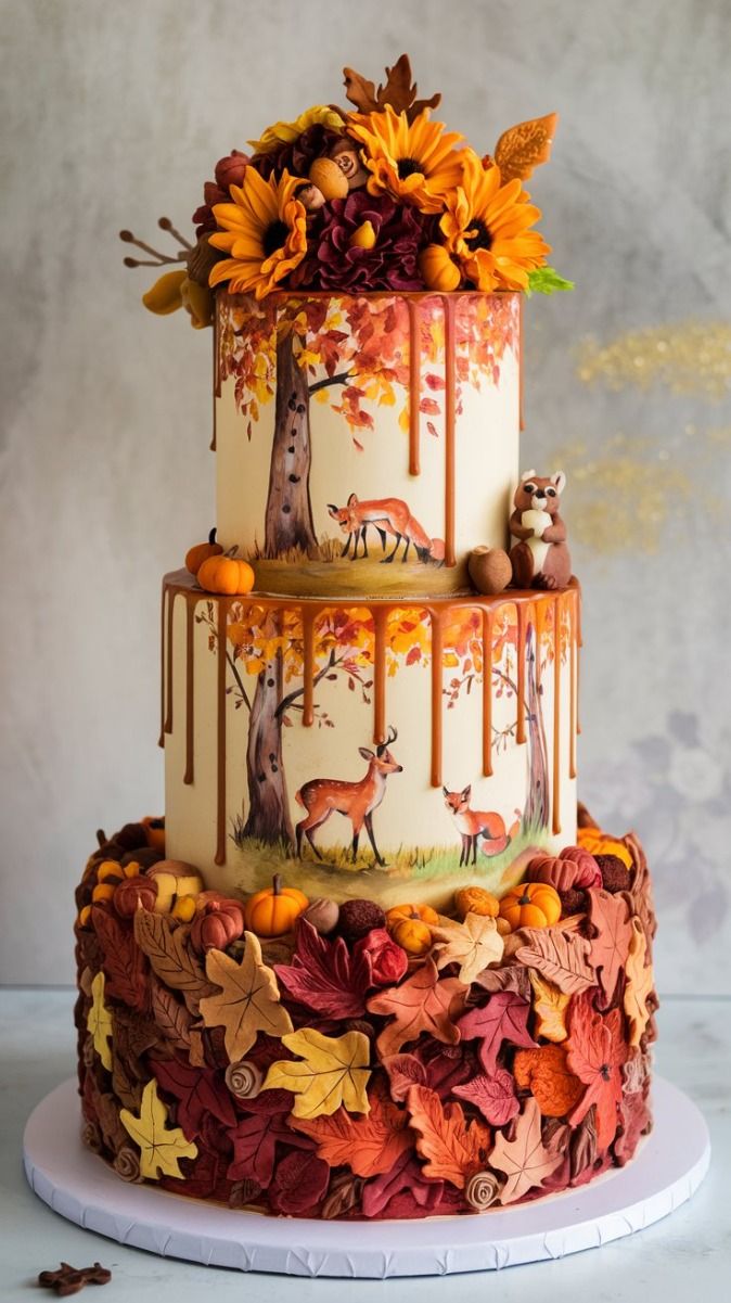 ایده کیک تولد پاییزی