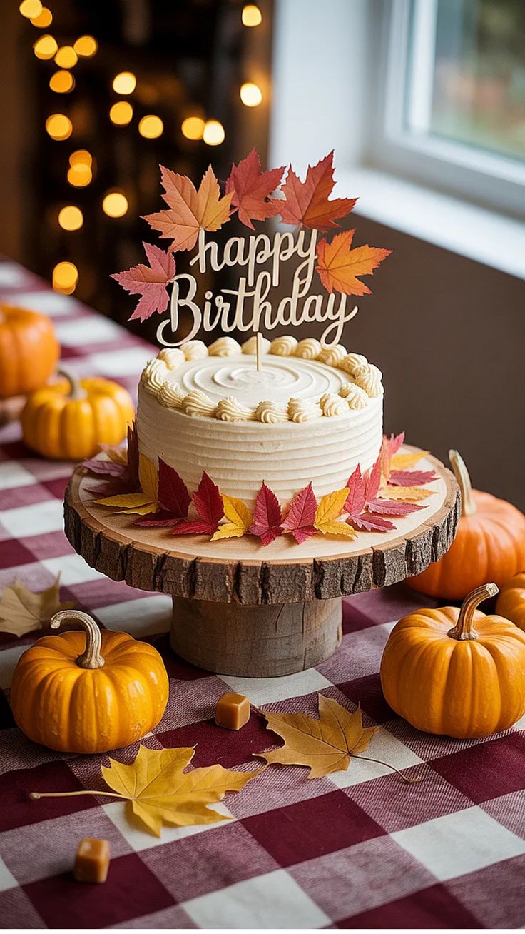 ایده کیک تولد پاییزی