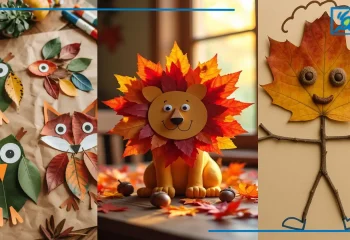 51 ایده کاردستی با برگ پاییزی ساده و کودکانه برای مدرسه