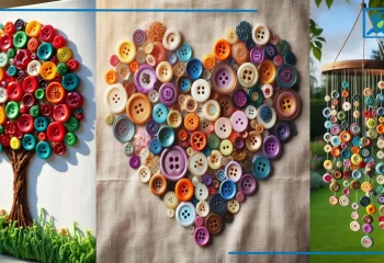 33 ایده کاردستی با دکمه ساده، زیبا و خلاقانه برای کودکان