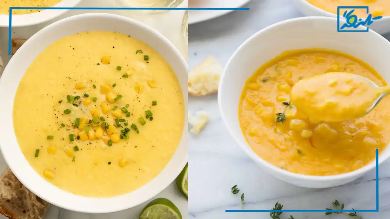 طرز تهیه سوپ ذرت رستورانی با شیر، هویج و مرغ
