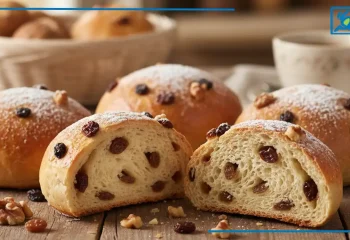 طرز تهیه نان بروتشن (بروتچن) کشمش و گردو آلمانی