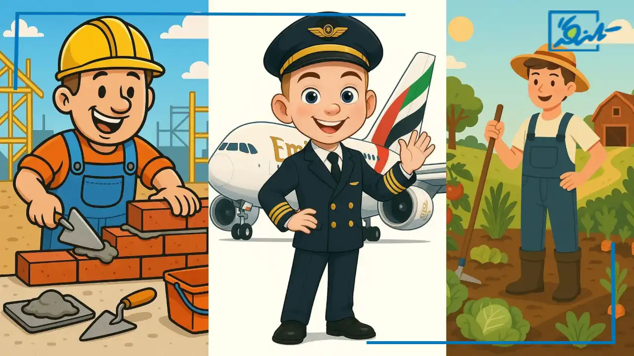 35 کاربرگ نقاشی مشاغل کودکانه و آسان برای رنگ آمیزی