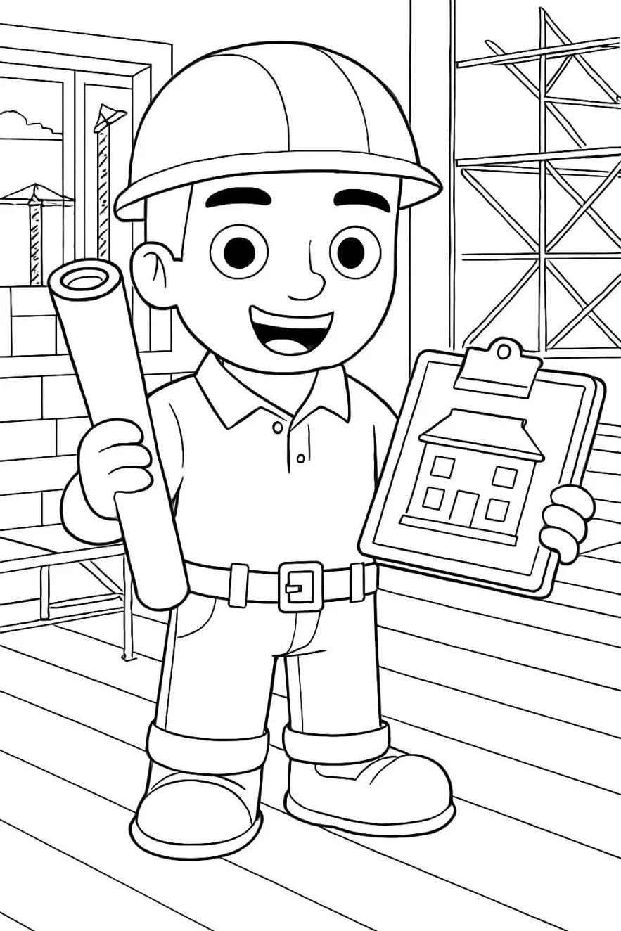 کاربرگ نقاشی مشاغل کودکانه