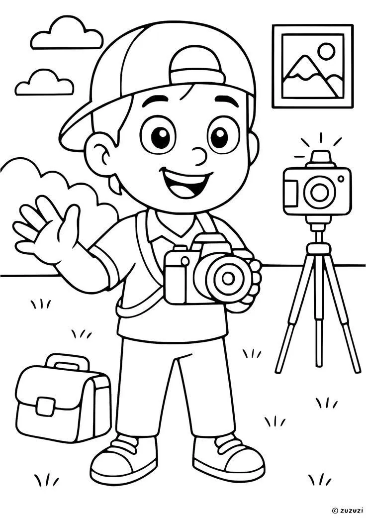 کاربرگ نقاشی مشاغل کودکانه