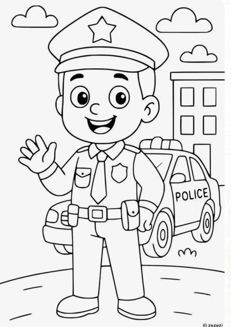 کاربرگ نقاشی مشاغل کودکانه