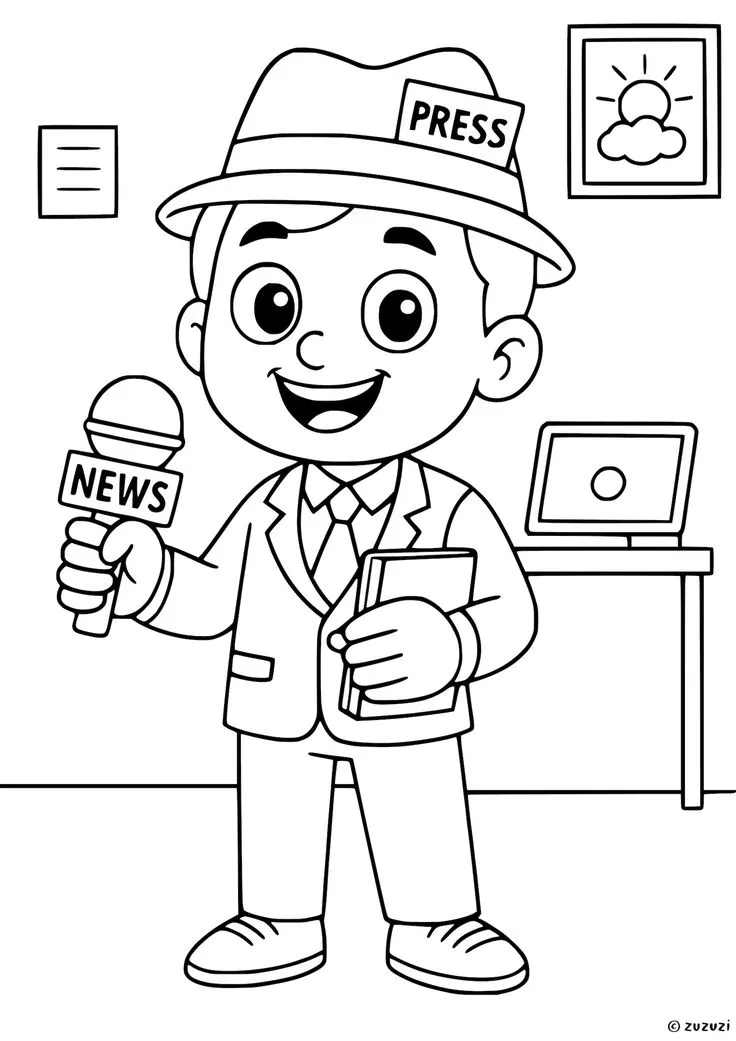 کاربرگ نقاشی مشاغل کودکانه