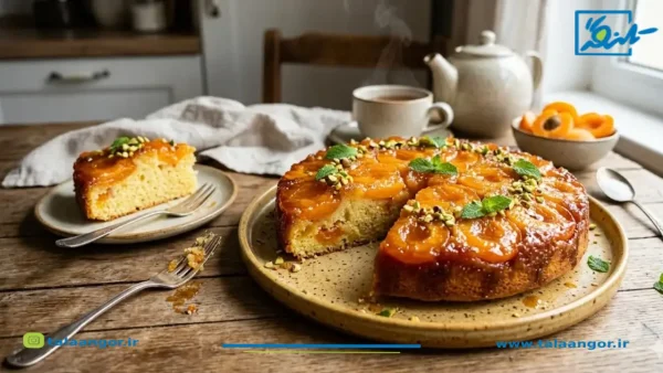 طرز تهیه کیک زردآلو کاراملی؛ یک عصرانه خوشمزه و لطیف