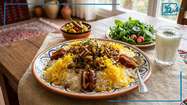 طرز تهیه خرما پلو اهوازی با گوشت چرخ کرده ساده و خوشمزه