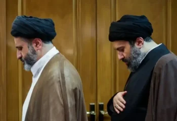 سه فرزند آیتالله خامنهای در مصلای تهران