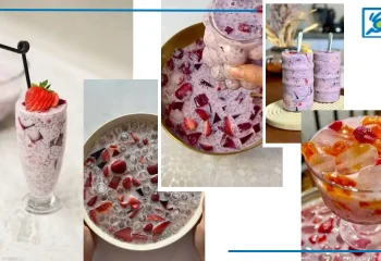 طرز تهیه نوشیدنی ژله ای شیر و میوه ترند اینستاگرام