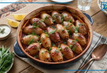 طرز تهیه دلمه پیاز شکم پر ترکی خوشمزه و مجلسی