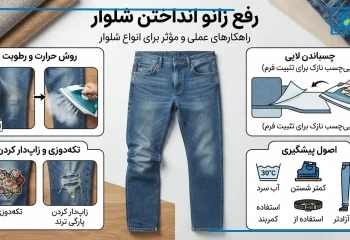 رفع زانو انداختن شلوار جین، پارچه ای، کشی و کتان