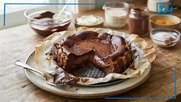 طرز تهیه چیز کیک سن سباستین شکلاتی ترند اینستاگرام