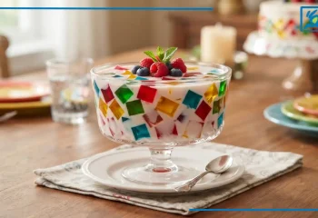 طرز تهیه ژله خرده شیشه رنگی ساده، خوشمزه و مجلسی