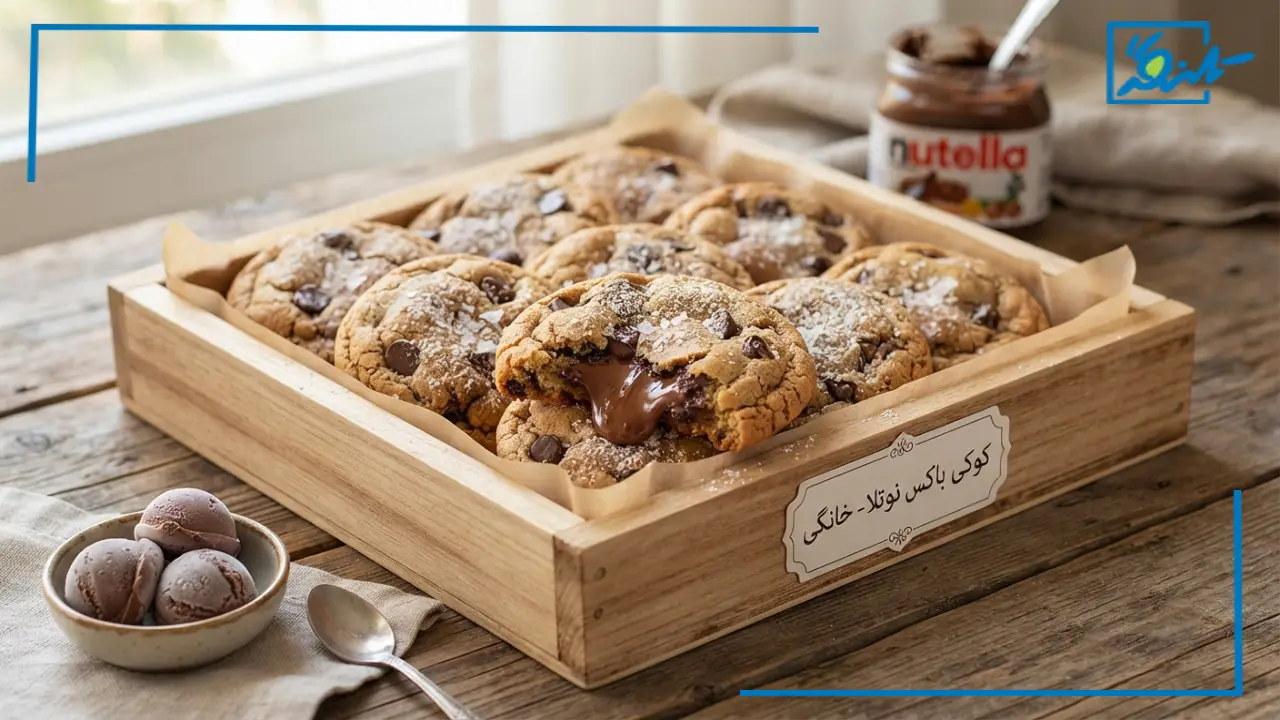 طرز تهیه کوکی باکس نوتلا ترند اینستاگرام