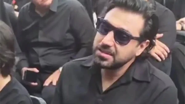 احسان خواجه امیری در مراسم ختم پدرش + عکس