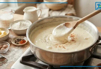 طرز تهیه سس بشامل برای لازانیا با خامه، شیر و آب