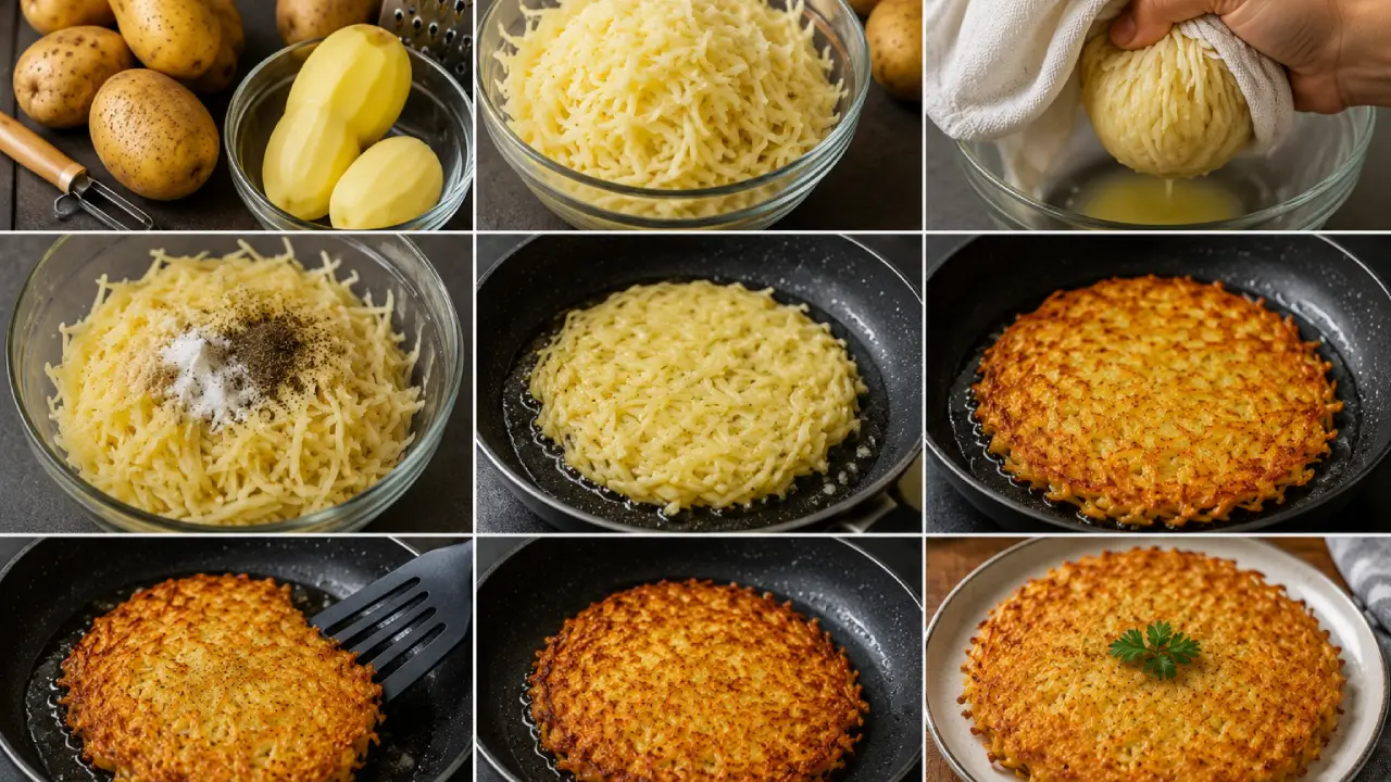 طرز تهیه هش براون سیب زمینی آمریکایی