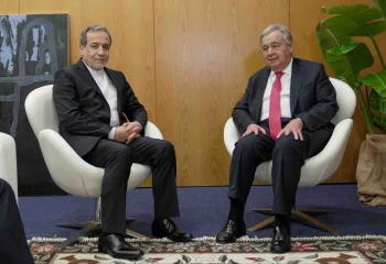 عکسی از دیدار عراقچی و گوترش در روز آخر حضور در نیویورک