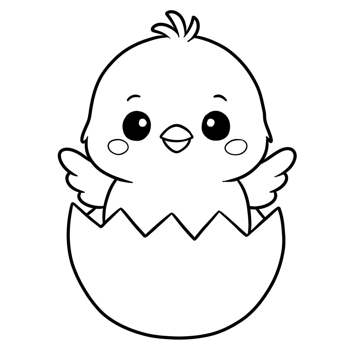 نقاشی جوجه برای رنگ آمیزی