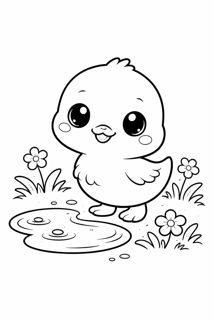 نقاشی جوجه برای رنگ آمیزی
