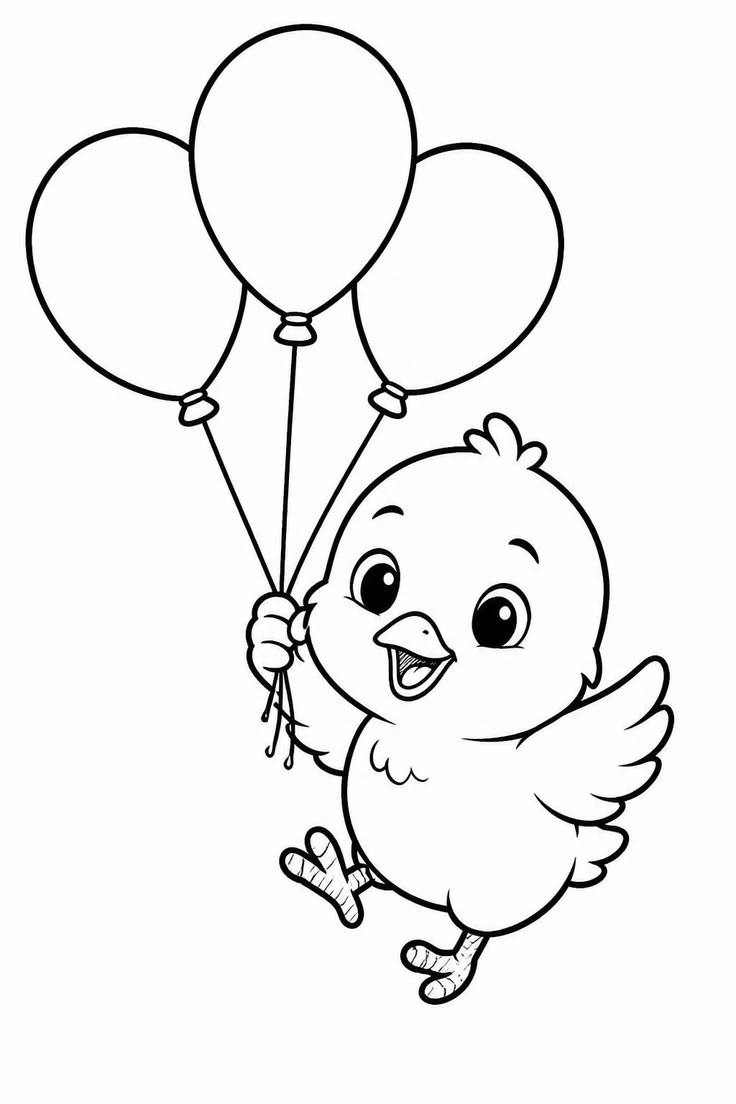 نقاشی جوجه برای رنگ آمیزی