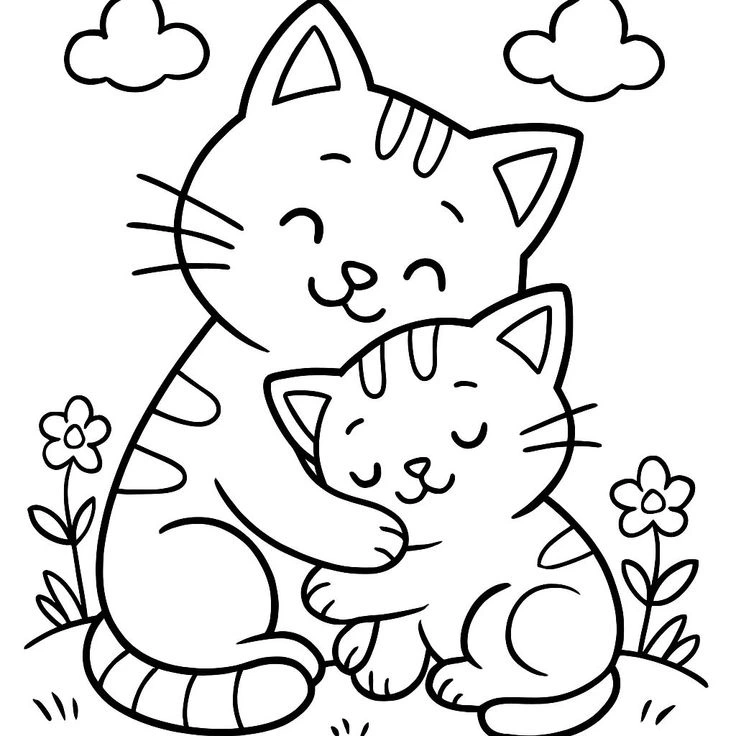 نقاشی گربه