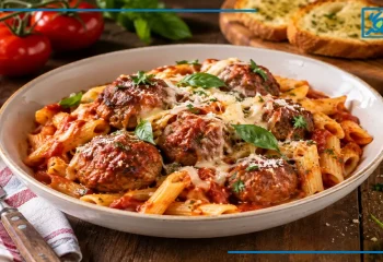 طرز تهیه پاستا میت بال ایتالیایی خوشمزه و سریع