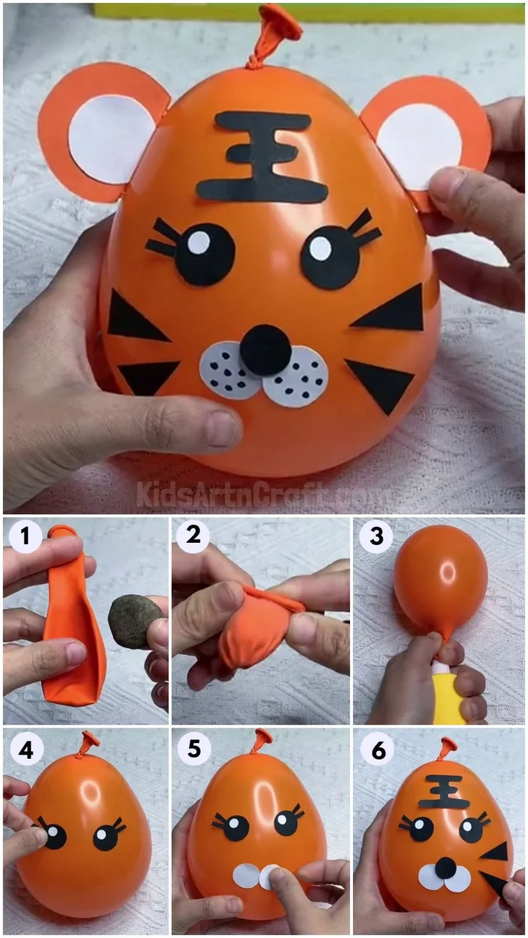 کاردستی با ب ببر بادکنکی
