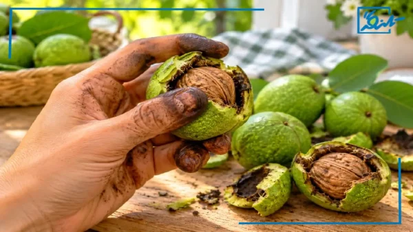 10 روش پاک کردن لکه سیاه گردو از روی دست و لباس فوری و آسان