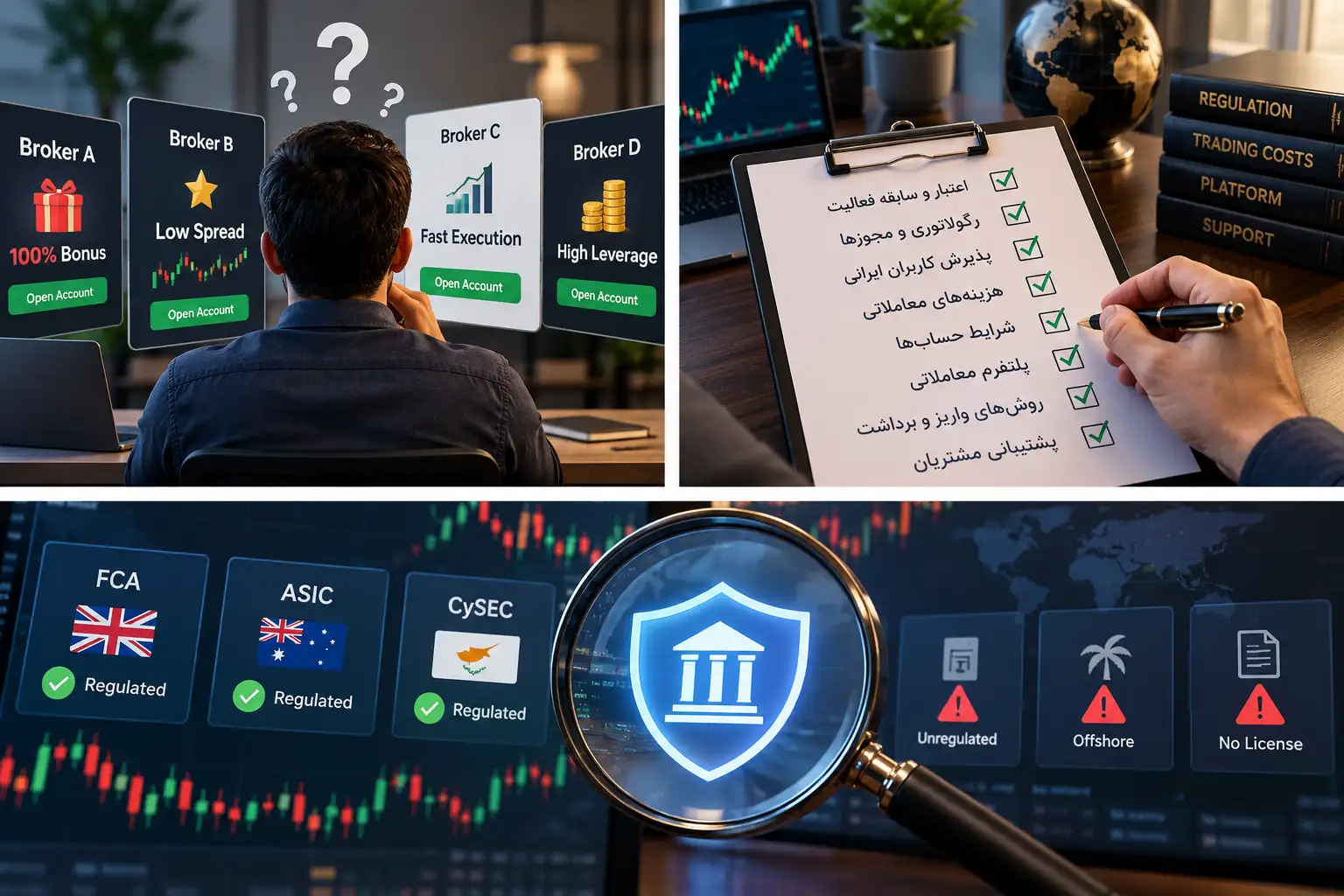 اشتباهات رایج در انتخاب بروکر فارکس