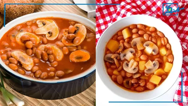 طرز تهیه خوراک لوبیا چیتی با قارچ برای 4 نفر؛ خوشمزه، لعابدار و رستورانی