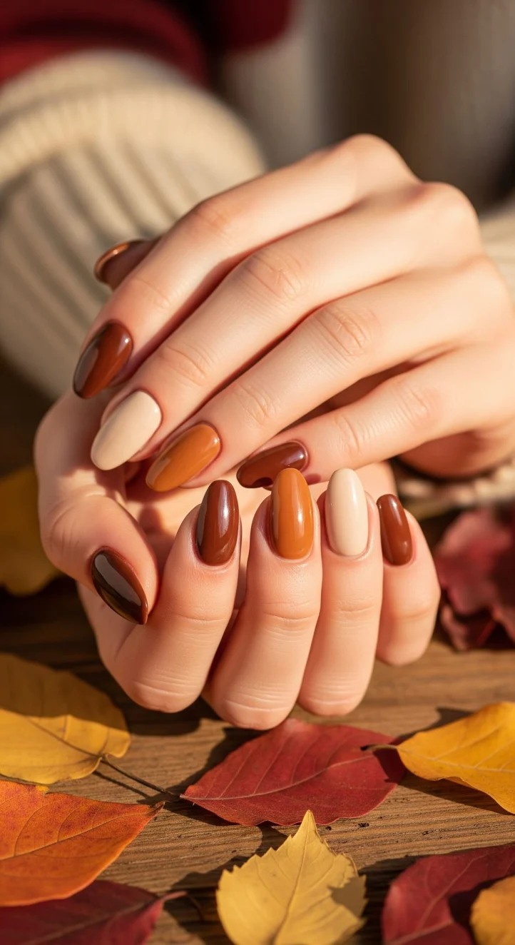 طرح ناخن پاییزی